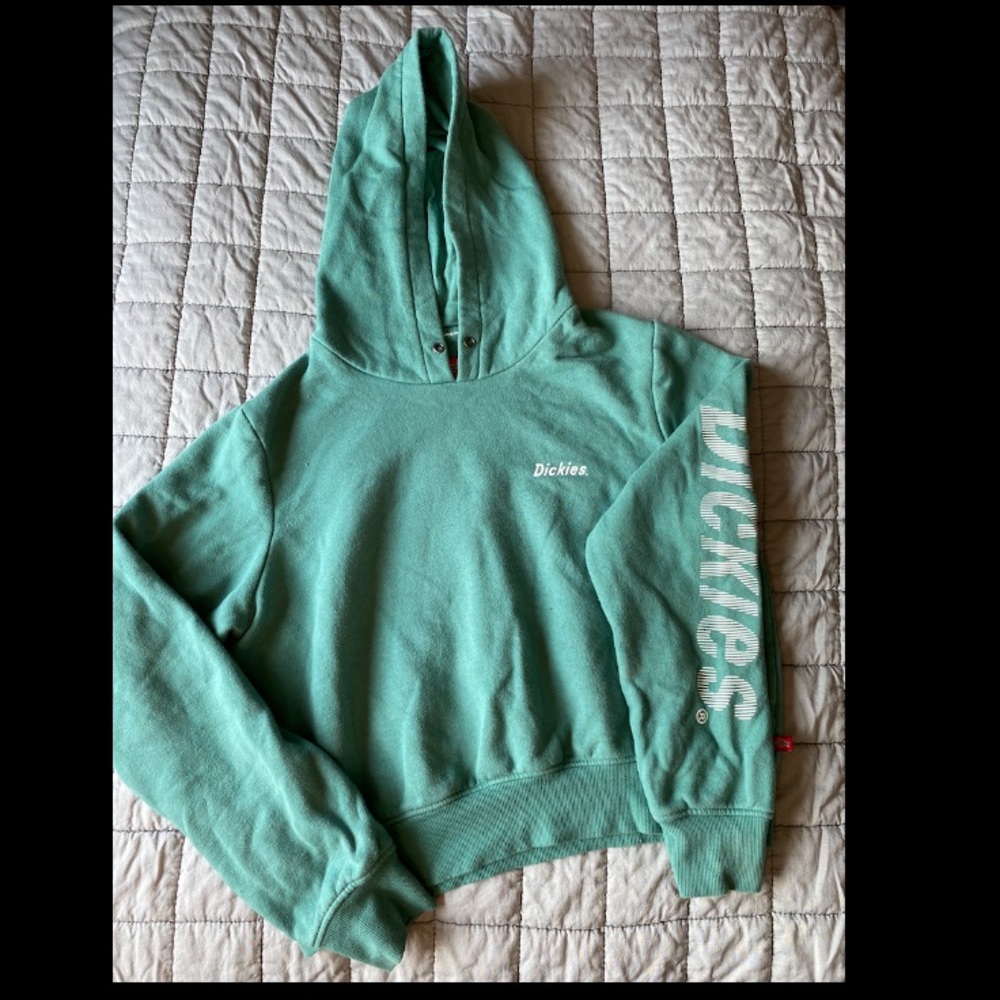 Size small teal cropped Dickies hoodie